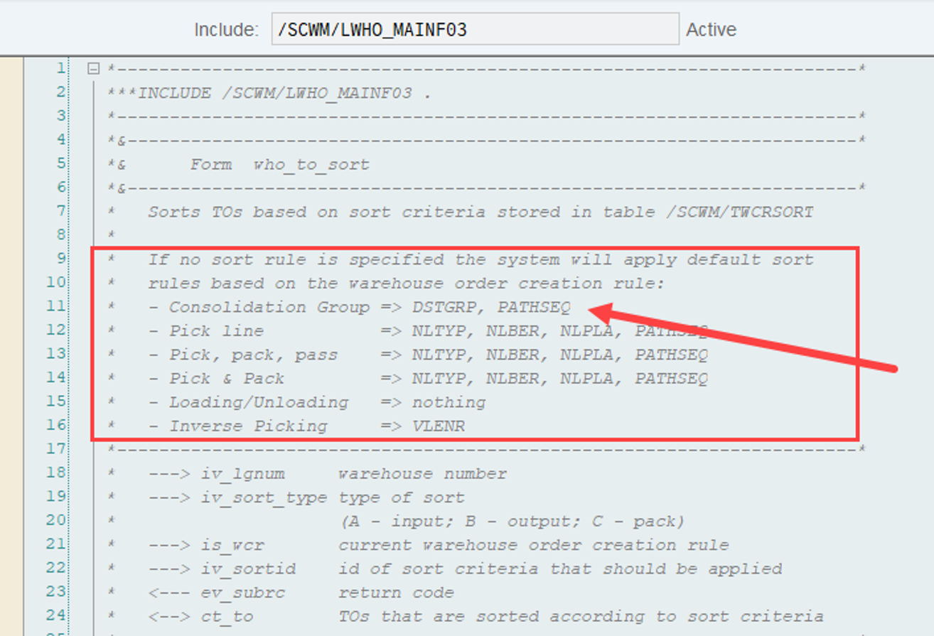 SAP EWM storage bin sorting CLSP_30